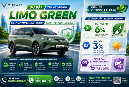 Ưu Đãi Limo Green Hè 2026 – Giảm Tới 9% Hoặc 2 Năm Bảo Hiểm