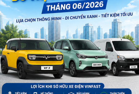 Ưu Đãi Xe Điện Đô Thị VinFast Tháng 06/2026 | VF 3, Minio Green, EC Van