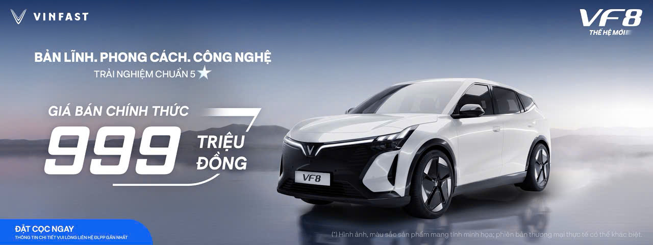 VF8 2026 Giá Chỉ Từ 999 Triệu – D-SUV Điện Công Nghệ Cao Thế Hệ Mới
