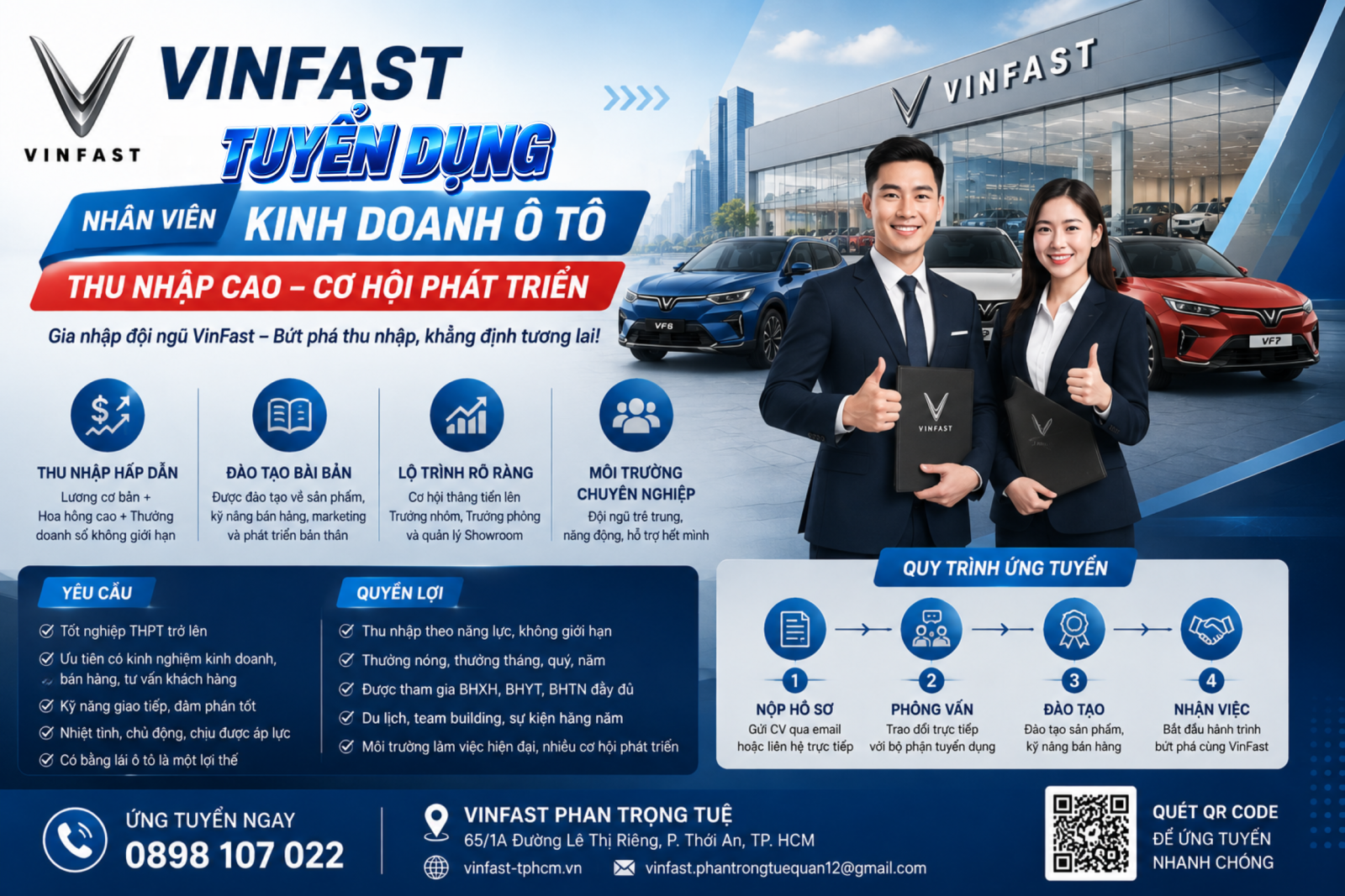 tuyển dụng nhân viên kinh doanh ô tô VinFast tại TP.HCM